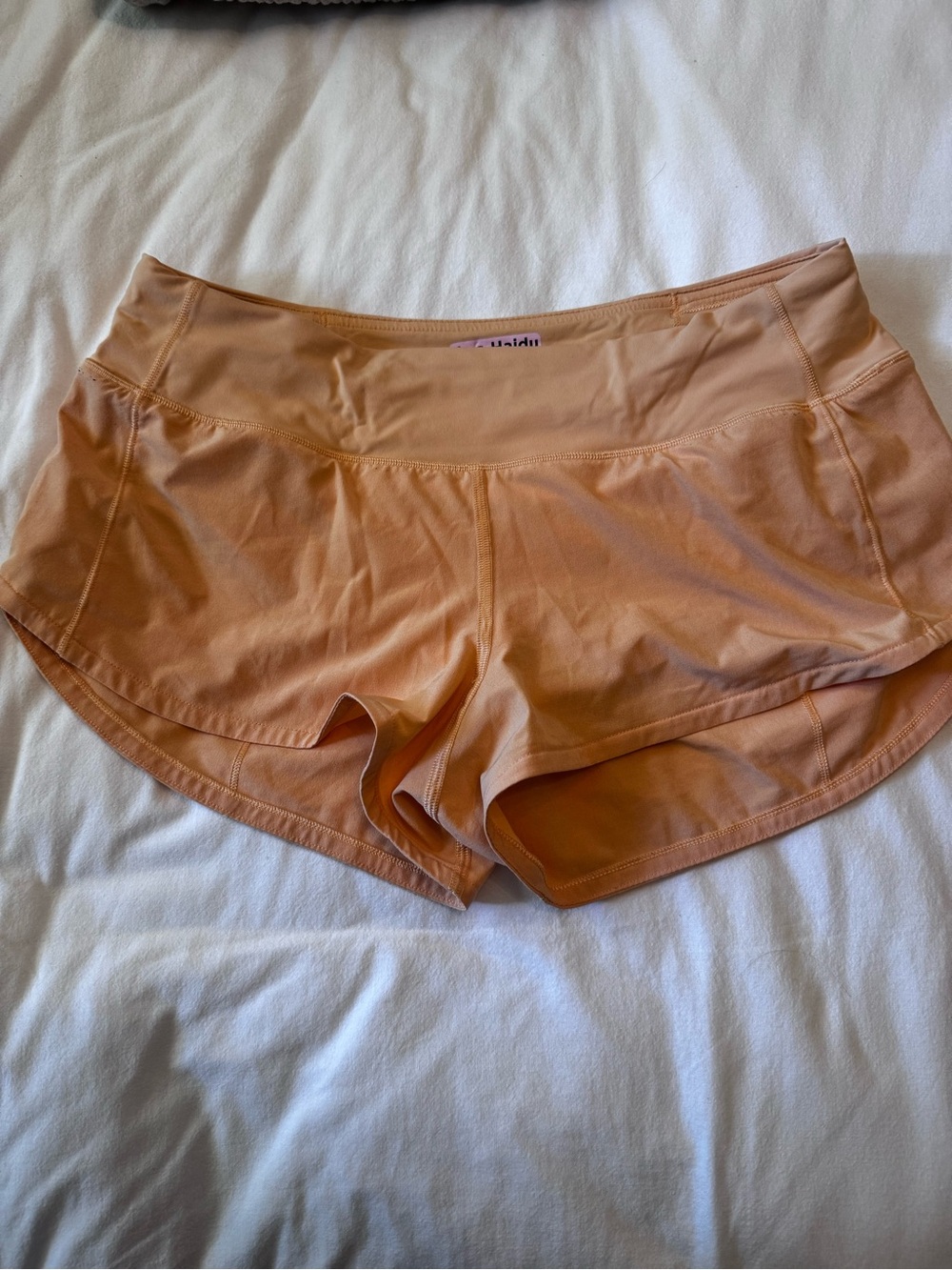 lululemon athletica Peach/Tan High-Rise Athletic Shorts